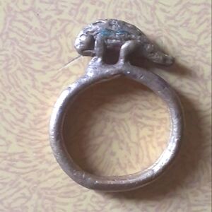 African lizard gold ring